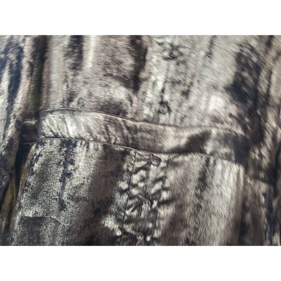 la Joie 18W Button Front Closure Gold Tiered Free Flowing Midi or Maxi Dress - Picture 5 of 15